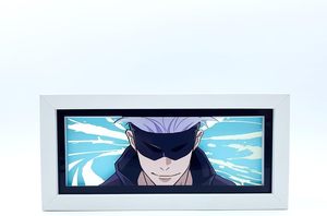 Satoru Gojo (Shibuya) sculpté papier boîte à lumière Jujutsu Kaisen Anime lampe Figure veilleuse 3D <span class=keywords><strong>chambre</strong></span> décor cadeau de noël <span class=keywords><strong>Otaku</strong></span> - Product Image 2
