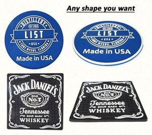 Sous-verres antidérapants en PVC personnalisés en carton, sous-verres en silicone pour boissons - Product Image 5