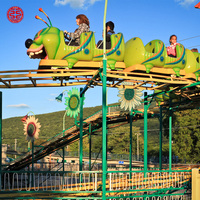 La poulie de ver monte des montagnes russes de train de voie de parc d'attractions de chenille pour des enfants
