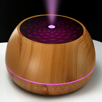 Diffuseur d'huiles essentielles LED 1000 ml avec télécommande, humidificateur ionique et veilleuse pour chambres d'hôtel