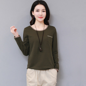 Women's Long Sleeve T-Shirt Black Knitted Base Layer Spring Innerwear Elegant <b>Top</b> - Product Image 2