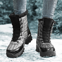 Bottes d'hiver pour femmes, grandes tailles, doublure en fourrure, lacets, semelle plateforme, chaudes, décontractées, bottes de neige, vente en gros, ODM, OEM
