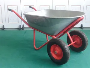 कारखाने पदोन्नति दो पहियों wheelbarrow 100 लीटर जस्ती स्टील ट्रे