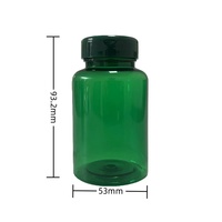 Prix Réduit – Flacon en Plastique Vierge de 150 ml, Forme Cylindrique, Vert, à Large Ouverture, pour Comprimés, Vitamines et Produits Pharmaceutiques