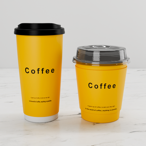 <span class=keywords><strong>Set</strong></span> Premium di Imballaggi Gialli Monouso per Caffè - Bicchieri da Asporto, Contenitori per <span class=keywords><strong>Pranzo</strong></span> e Sacchetti di Carta per Caffetterie e Ristoranti - Product Image 2