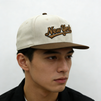 Gorras Clásicas Snapback de 6 Paneles, Gorras de Béisbol Vintage con Visera Plana, Gorras Originales Estilo Nueva York