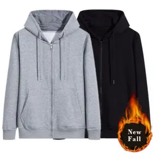 Fall Popular Stock Oem Custom Pullover Premium Fleece Black Hoodie