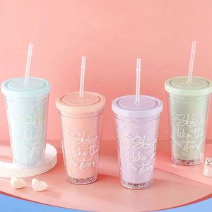 Vasos Reutilizables para Café Helado, Libres de BPA, de Plástico Transparente, con Doble Pared y Tapa Plana - Product Image 4
