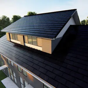 Hqmount nuovo design pannello solare tegole 22kw 35kw 55kw 75w energia solare BIPV tegole solari fotovoltaiche per la casa