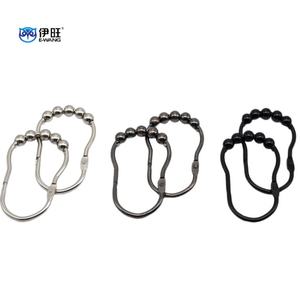 Modern Bathroom Stainless Steel Shower <b>Curtain</b> Hooks Metal Splash Clip - Product Image 1