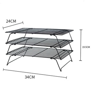 ชั้นวางสแตนเลส3ชั้นสำหรับอบเค้กคุกกี้และอื่นๆ - Product Image 3
