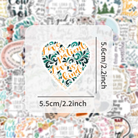 50 pièces/sac Autocollants de Jésus de la Bible en dessin animé, autocollants personnalisés en vinyle imperméable, autocollants de journal, autocollants de Dieu, scrapbooking, décoration des écritures saintes pour adultes