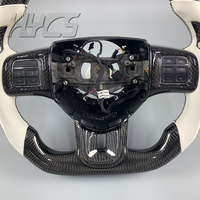 Accessoires intérieurs de voiture : Volant sport en fibre de carbone pour Dodge Challenger Charger Hellcat, avec fonction de maintien au chaud