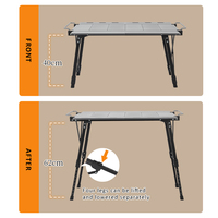 Table de barbecue coréen pliable en aluminium à hauteur réglable pour l'extérieur, prix de gros, table tactique portable IGT pour le camping