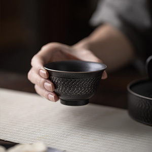 Handmade Jumping Knife <b>Teacup</b> Ceramic Tasting Cup Large Master Cup For Pu'er Tea Home Use Personal Cup New Chinese Style - Product Image 1