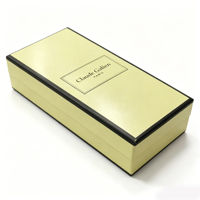 Coffret Cadeau Essentiel Doré à l'Or Fin avec Embossage, pour Parfum et Crème Visage, avec Couvercle Personnalisable en Carton EVA Neto