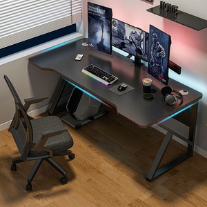 Mesa de carreras de juegos negra de alta calidad, escritorio de deportes electrónicos para jóvenes y sala de juegos, mesa de oficina para computadora - Product Image 2