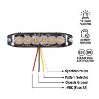 Luz de Advertencia Empotrada de Alta Calidad con Certificación E-mark, 6 LED de 3W Cada Uno, IP67, Función de Memoria, 12-24V, Luz Auxiliar para Parachoques de Camión