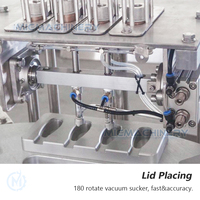 Petite machine d'emballage rotative automatique en plastique de 25 grammes pour sceller la cuillère à miel de sirop contre la toux