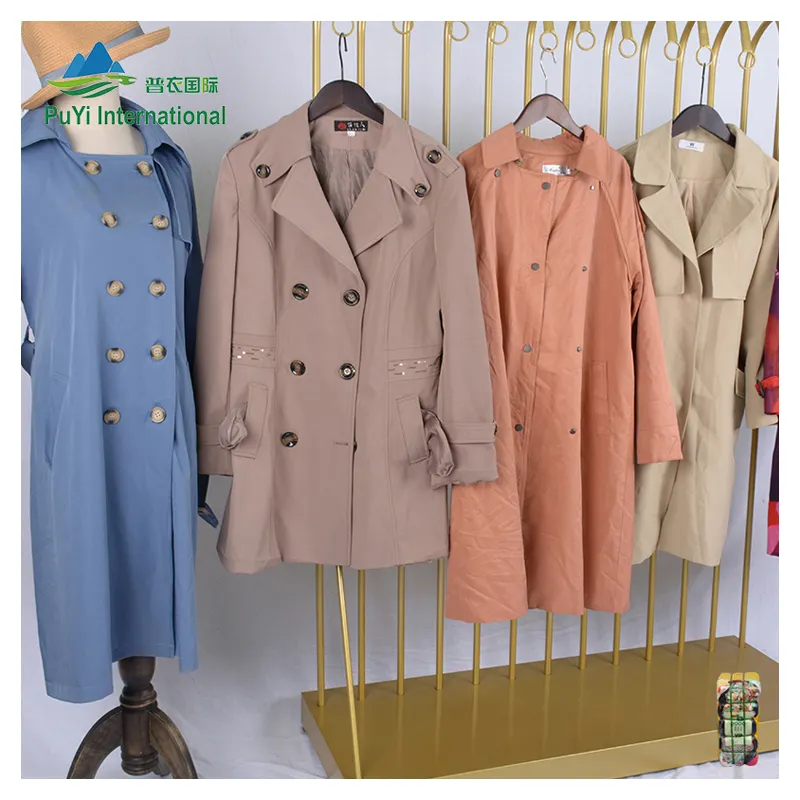 Winter fashion overcoat coat ladies cotton top used clothing brand second hand clothes