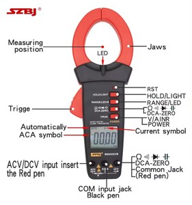 มิเตอร์วัดกระแสไฟฟ้าแบบหนีบ BM2000VB AC 2000A แรงดัน 2000V สำหรับตัวเก็บประจุ TRUE RMS ดิจิตอล สำหรับอุตสาหกรรมโซลาร์เซลล์ - Product Image 3