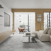 Carrelage en porcelaine aspect marbre gris sable 600x1200mm, facile à nettoyer, imperméable, pour sol, mur, salon, hôtel