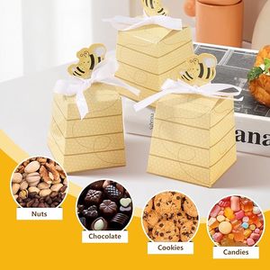 Scatole di caramelle per api da miele all'ingrosso con nastro per Baby Shower Party bomboniere feste di primo compleanno cioccolato regalo di imballaggio - Product Image 6