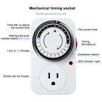 Prise rotative mécanique 125V 15A 24 heures, norme américaine, avec prise électrique compatible NFC