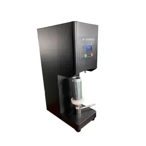 Mesin Pengemasan Manual Warna Hitam Putih Mini Portabel 370W Kaleng Bubble Tea Seamer Metal Pop Tahan Lama