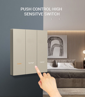 Knx pour la maison intelligente 1/2/3/4 Gang Switch Controller Wall Light Panel Smart Switch KNX Wall Light Switch for Hotel Home Office