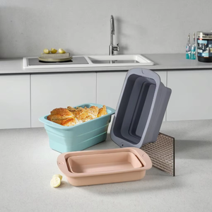 Moule à pain en silicone pliable, bac à pâtisserie et à <span class=keywords><strong>glace</strong></span> multi-usages pliable pour le camping et la cuisine - Product Image 4