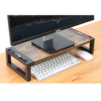 Bureau debout moderne pour ordinateur portable et ordinateur de bureau, organisateur de bureau en bois et métal, table réglable pour la maison, l'école ou le bureau