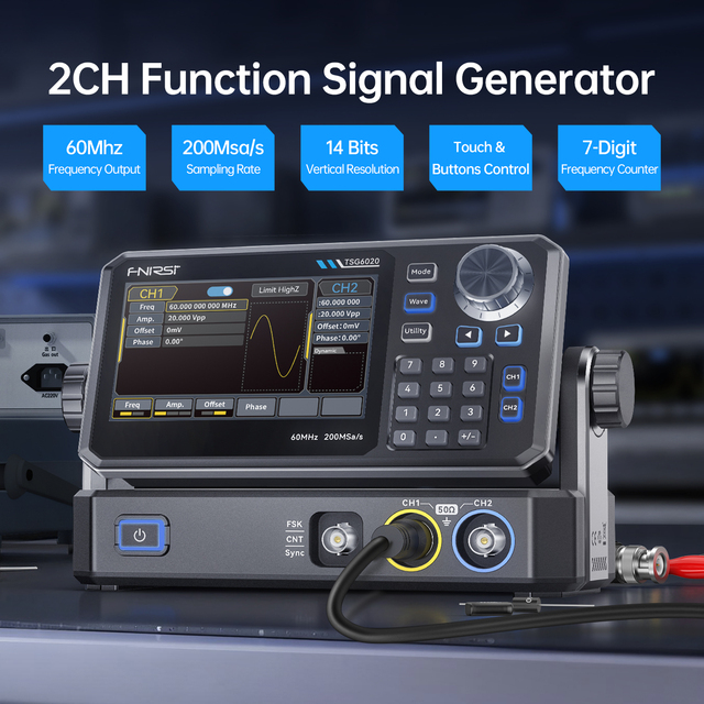 FNIRSI TSG3020 Portable Function Generator 30MHz Dual Channel 200MSa/s Sampling Rate Low Distortion Wholesale