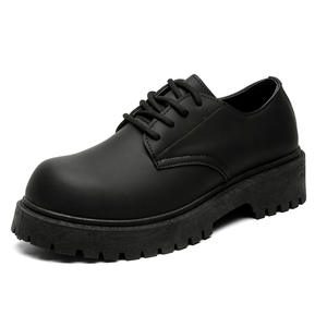 Nouvelles Chaussures Derby pour Hommes, Style Parisien, à Talon Épais et Rehaussant, en Cuir Noir, Style Preppy Britannique, Haut de Gamme, Tendance, pour le Campus - Product Image 5