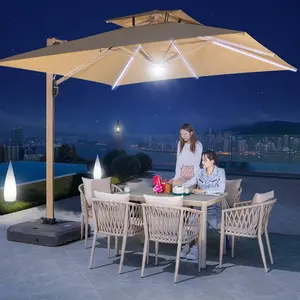 Commerciële Meubelen Tuin Sets Paraplu Cantilever Parasol Patio Parasol Paraplu Voor Restaurant Hotel