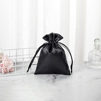 Pochette en Satin pour perruques, cordon de serrage, sac d'emballage cadeau en soie, pochette en Satin