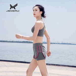 Sujetador Deportivo Jiemeirui para Mujer, Color Rojo Rosa y Gris, Secado Rápido, para Yoga y Running, Tallas SML, Sin Costuras, Antigolpes, Ropa Deportiva - Product Image 4