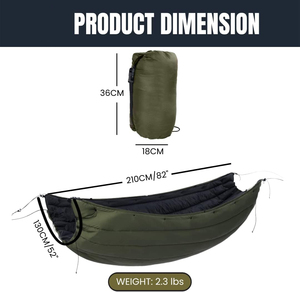 Amaca da campeggio invernale sotto trapunta PortableUltralight da esterno 210T Nylon personalizzazione - Product Image 2