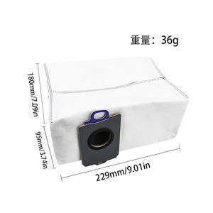 Sac à poussière réutilisable pour aspirateur robot Xiaoyao 002 001Max J5X, 229mm x 180mm x 95mm, pièce textile à usage domestique Y9281 - Product Image 1