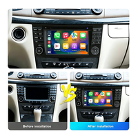 Autoradio Android 7 pouces pour tableau de bord de Mercedes-Benz Classe E W211, Android Auto sans fil, CarPlay intégré, WiFi, MP3, écran tactile