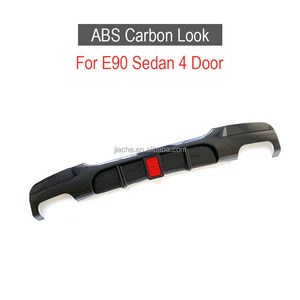 ABS paraurti posteriore Lip diffusore Spoiler con lampada per <span class=keywords><strong>BMW</strong></span> serie 3 E90 M <span class=keywords><strong>Sport</strong></span> Sedan 4 porte 2005-2012 Carbon Look nero lucido - Product Image 5