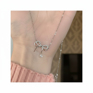 Vendita calda moda di tendenza collane a strati con serratura iniziale stella perline argento stile Punk all'ingrosso - Product Image 1