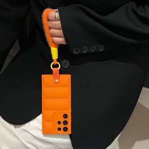 Coque de téléphone 3D en TPU souple pour Samsung Galaxy S20 S21 S22 S23 Plus Note 20 S24 Ultra S23FE avec dragonne en fourrure - Product Image 2