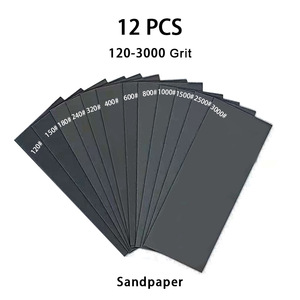 Hojas de lija de 90x230 mm, grano 120-3000, carburo de silicio, para lijadora manual, pulido de madera y metal - Product Image 1
