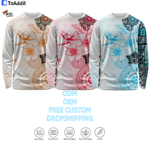 Orgoglio polinesiano Fiji <span class=keywords><strong>Masi</strong></span> Tapa modello Unisex camicia formale professionale a maniche lunghe da uomo - Product Image 3