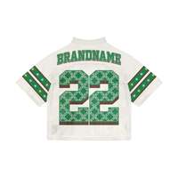 Tonton Jersey olahraga ukuran besar, Jersey jala hijau Retro cetak leher v cepat kering, Jersey jaring Crop basket pria kotak ukuran besar