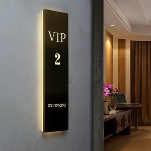 2024 nuovo Dsymbol personalizzato in acciaio inox camera <span class=keywords><strong>numero</strong></span> porta targa segnaletica direzionale segnaletica porta Hotel - Product Image 4