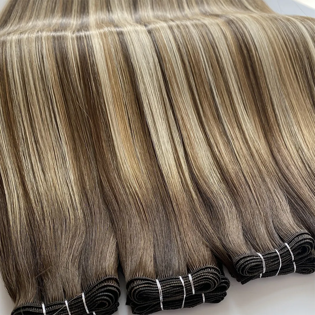 Direct Factory Wholesale Virgin Cuticle European Double Drawn Hair Hand Tied Weft