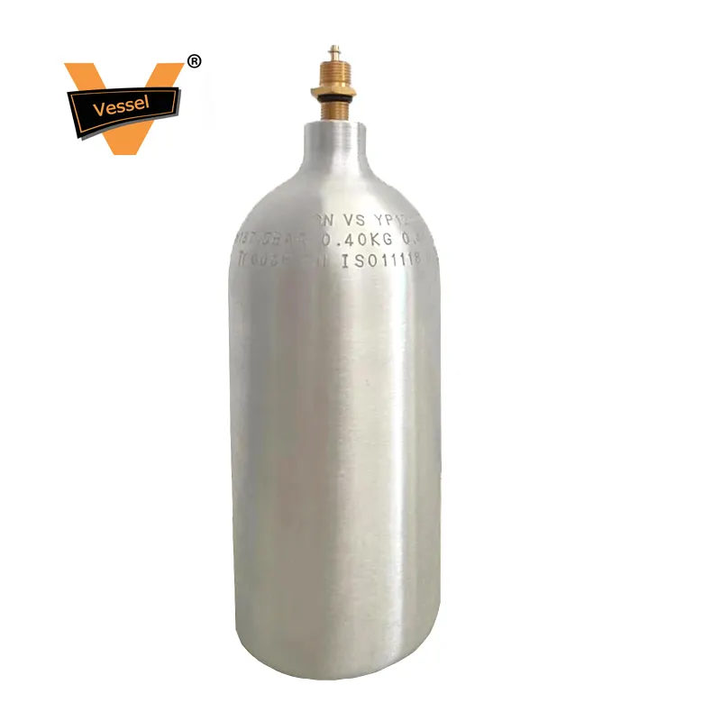 VS 0.4L Aluminium Stickstoff Gasflasche Sauerstoff Gasflasche Reifen Inflation
