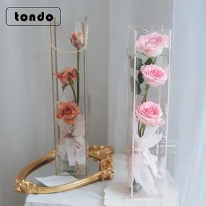 טונדו האהבה יום Tanabata PVC פרח צמח זר עלה פרח אריזת תיק תיק